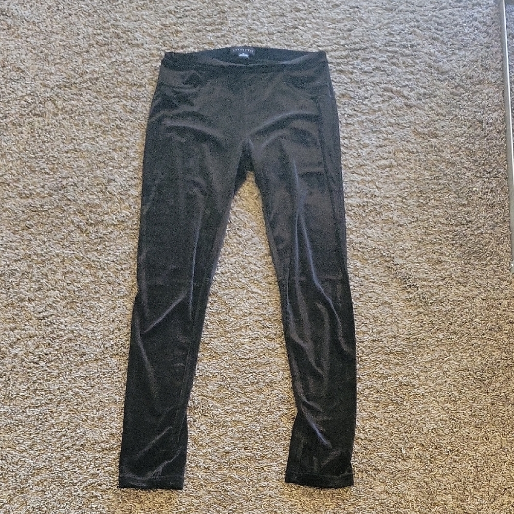 Black Velvet Leggings